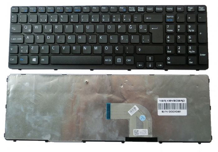 Sony SVE15 Klavye Türkçe Siyah V133846BK3TR, AEHK5A021303A