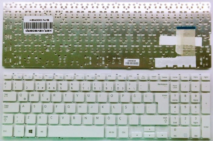 Samsung  NP370R4E-S01, Samsung NP370R4E, Samsung NP370R5E, Klavye Türkçe Beyaz