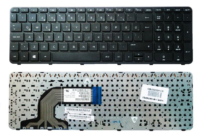 HP 15-E HP, HP 15-D002ST, HP 15-N,  HP 15-G, HP 15-G200NT Klavye Türkçe (ÇERÇEVELİ) 749658-141 PK1314D1A19