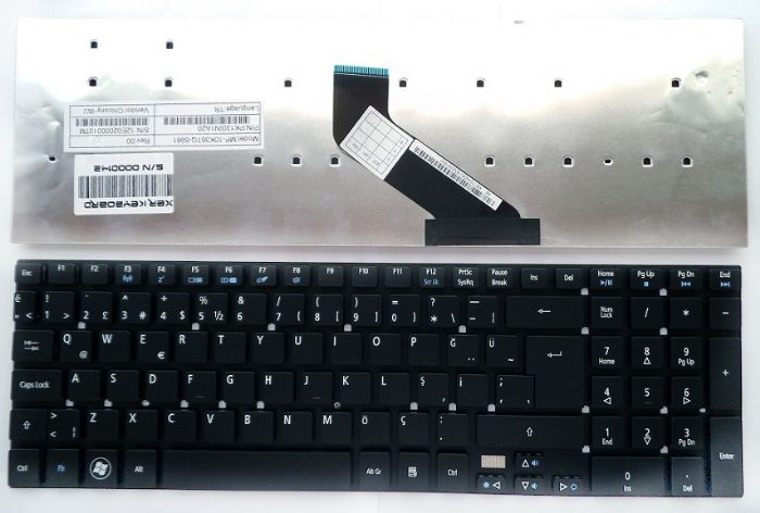 Acer 5755, Acer 5830, Acer V3-531, V3-551, V3-571, V3-731, V3-771, V3-772, E1-522, E1-530, E1-532, E1-570, E1-572, E5-511, Klavye Türkçe mp-10k36tq-6981w