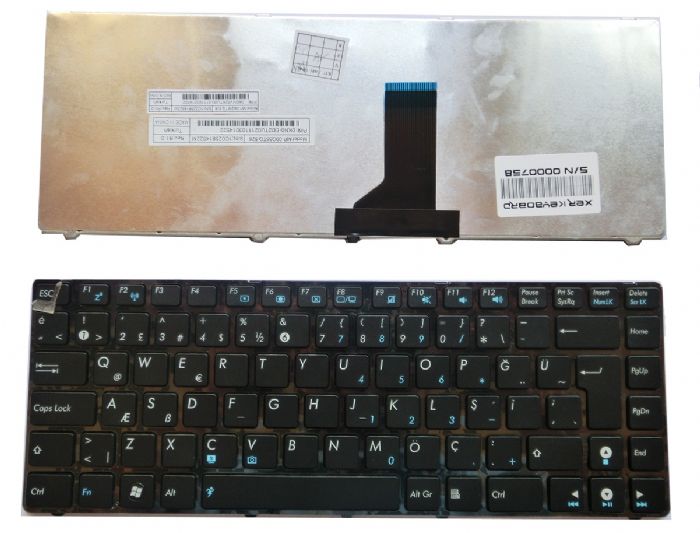 ASUS UL30 ASUS B43 ASUS B43E ASUS B43F ASUS B43J ASUS B43S KLAVYE TÜRKÇE