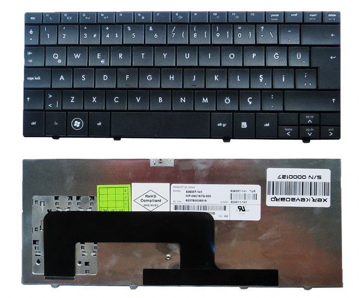 Hp 700 Hp Mini 700 Klavye 506087-141 MP-08C16TQ-930
