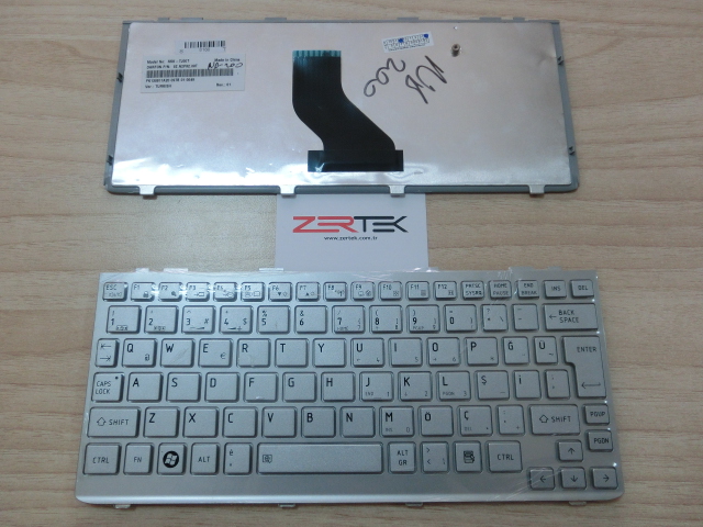 Toshiba NB200 NB255 NB305 NB355 T110 Klavye Türkçe Gri