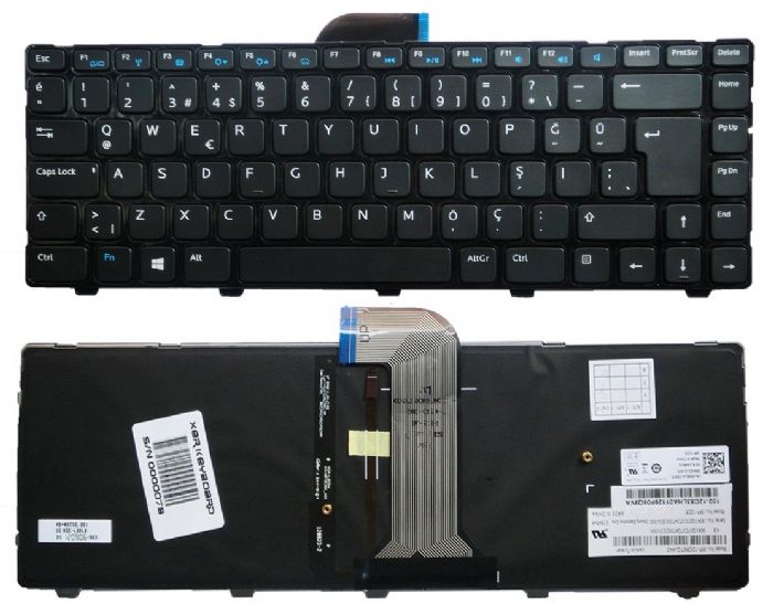 Dell inspiron 14 3421, Dell 14R 5421, Vostro 2421 Klavye Türkçe Işıklı MP-12C86TQJ442
