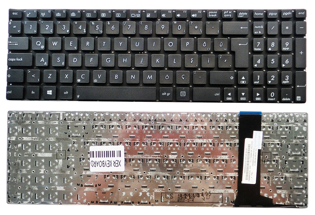 Asus N56, Asus N56DP, Asus N56DY, Asus N56JN,  Asus N56JR, Asus N56VB, Asus N56VJ, Asus N56VM, Asus N56VV, Asus N56VZ,  Asus N76, Asus N76vb, Asus N76vj, Asus N76vm, Asus N76vz, Asus N550, Asus Q550, Asus N750, Asus N750J, Asus U500, Asus U500V, Asus U500VZ Klavye Türkçe 0KN0 M31BE23