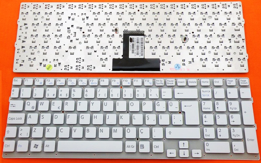 SONY VPCEB SONY VPC-EB  KLAVYE TÜRKÇE BEYAZ PCG 71211M (ÇERCEVESİZ)