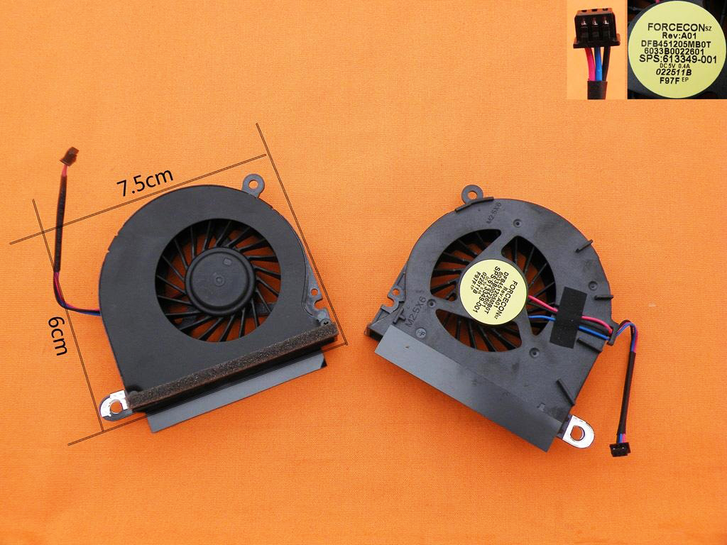 Hp 6440B, Hp 6445B, Hp 6545B, Hp 6450B, Hp 6550B, Hp  Fan Dfb451204mb0t 6033B0022601 613349-001