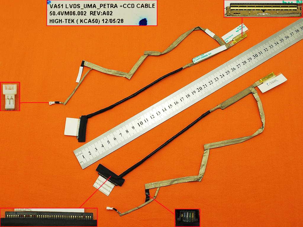 Acer V5-531G,  Acer V5-471, Acer V5-471G, Acer V5-431, Acer V5-551 Lcd Kablo 50.4Vm06.002 VA51 Lcd cable