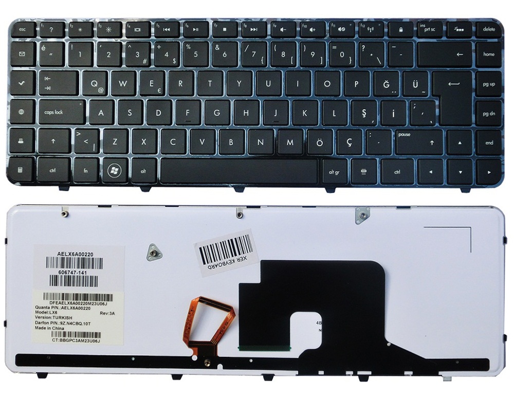 Hp Dv6-3000, Hp Dv6-3100 Klavye Türkçe (Işıklı) AELX6A00220 LX6 LX8