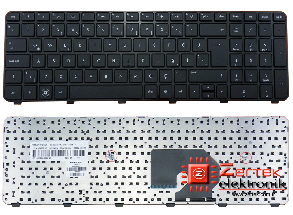HP Pavilion DV7-6000 Klavye Türkçe