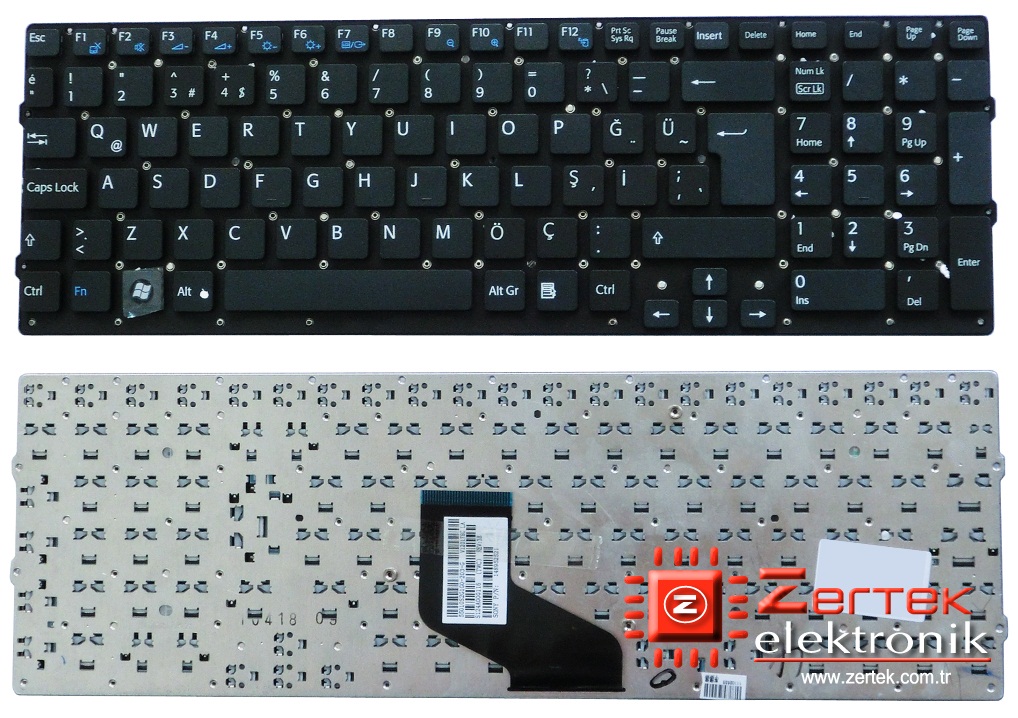 Sony VPC F219, Sony VPC F22S1E, Sony VPC F22S1E/B, Pcg81313m, PCG-81411M Klavye Türkçe 9Z.N6CBF.A0T,