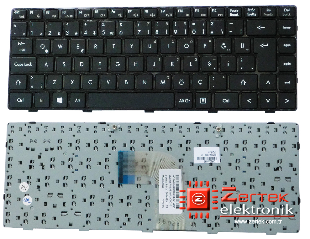 Grundig GNB 1452 B1 N2, GNB 1443 A1 B8, GNB 1444 A1 İ3 Klavye Türkçe Orjinal  JWU, V136346EK1 TR, AEJWUA00010