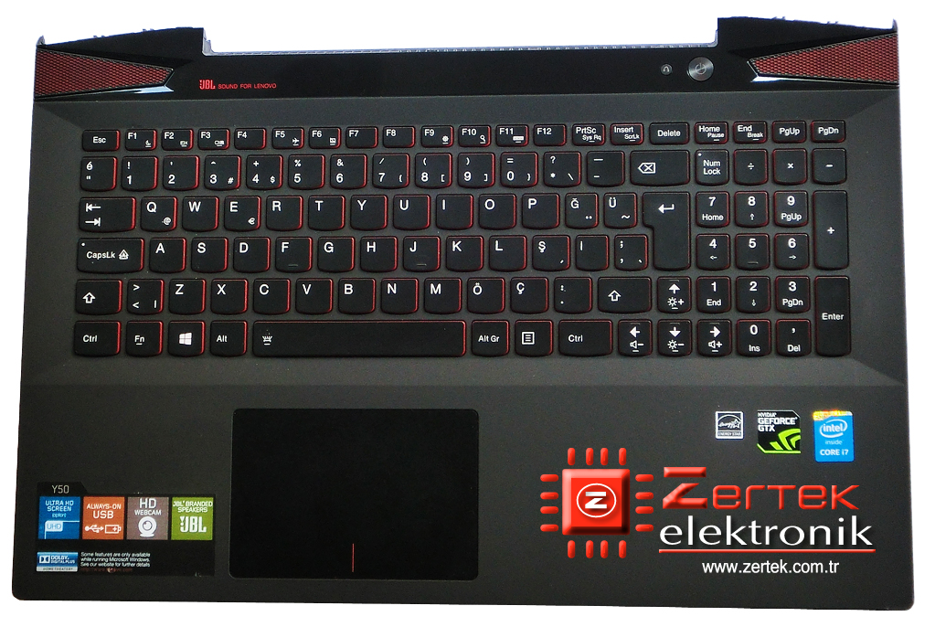 Lenovo Y50-70, Lenovo 20378 Klavye Türkçe Kasalı Orjinal