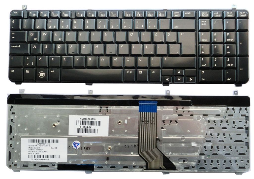HP PAVİLİON DV7 DV7-2000 DV7-3000 KLAVYE AEUT5A00010 9J.N0L82.W0T