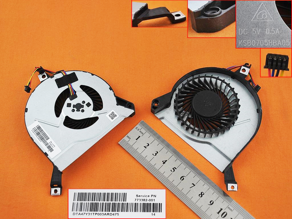 Hp Envy 15-K, Hp 14-K, Hp 15-K, Hp 16-K, Hp 17-K Fan Cpu Fan Hp Spare 773382-001