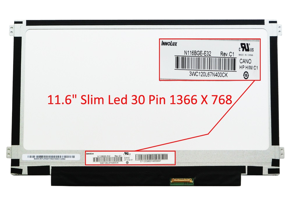 Chimei 11.6 30 Pin Slim Led 1366X768 N116BGE-E32 N116BGE EA2 B116XAN03.2 B116XTN01.0 B116XTN02.1 N116BGE-EA2 B116XTN02.3 Acer Aspire ES1-111M NT116WHM-N21 Lcd Panel