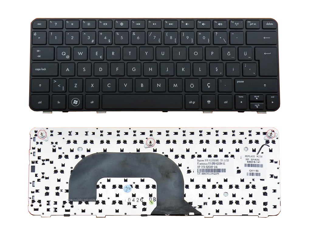 Hp Pavilion DM1-3000, Hp Pavilion DM1-4000 Klavye Türkçe Hp 635318-141