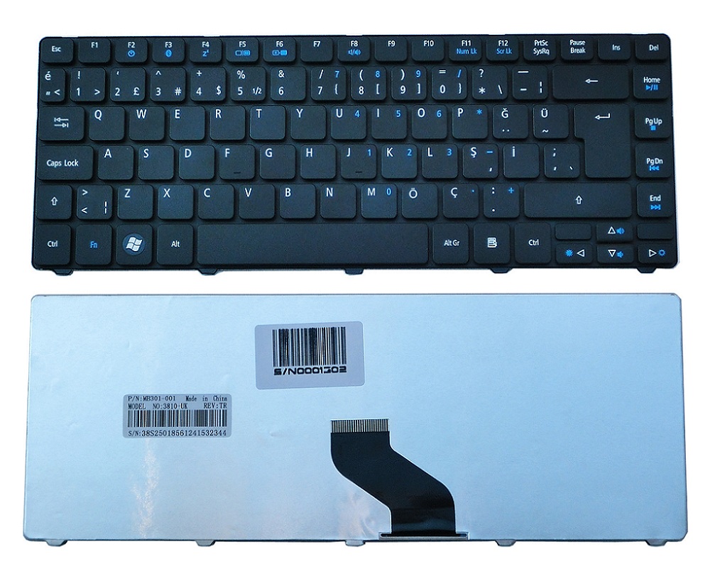 Acer 4743, Acer 4743G, Acer 4743Z, Acer 4743ZG, Acer 4475Z, Acer 4752, Acer 4752G, Acer 4752Z, Acer 4752ZG Klavye Türkçe