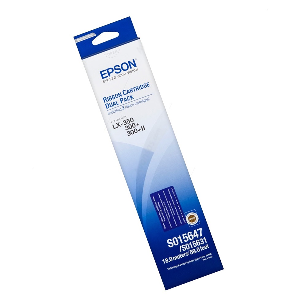 Epson S015647, Epson Lx-300+, Lx-300+II, Lx-350 Orjinal Şerit 2 li Paket