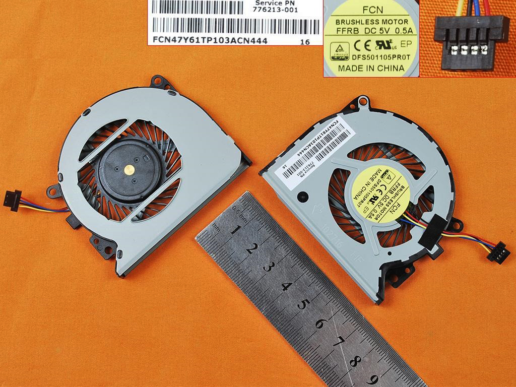 Hp X360 13-A, Hp Envy 15-U, Hp 15-U499nr, Hp 15-U110dx , Hp 15-U011dx , Hp 15-U111dx Fan 776213-001, Dfs501105pr0t, Ksb0705hba07
