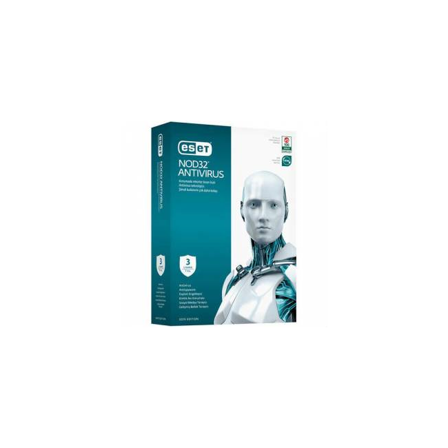 Eset Nod32 Antivirüs V10 3 Kullanıcı 1 Yıl Kutu