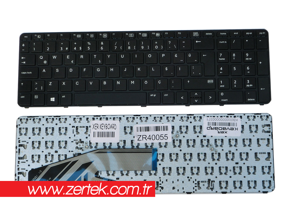 Hp 450 G3, Hp Probook 450 G3, 455 G3, 470 G3 Klavye Türkçe Çerçeveli