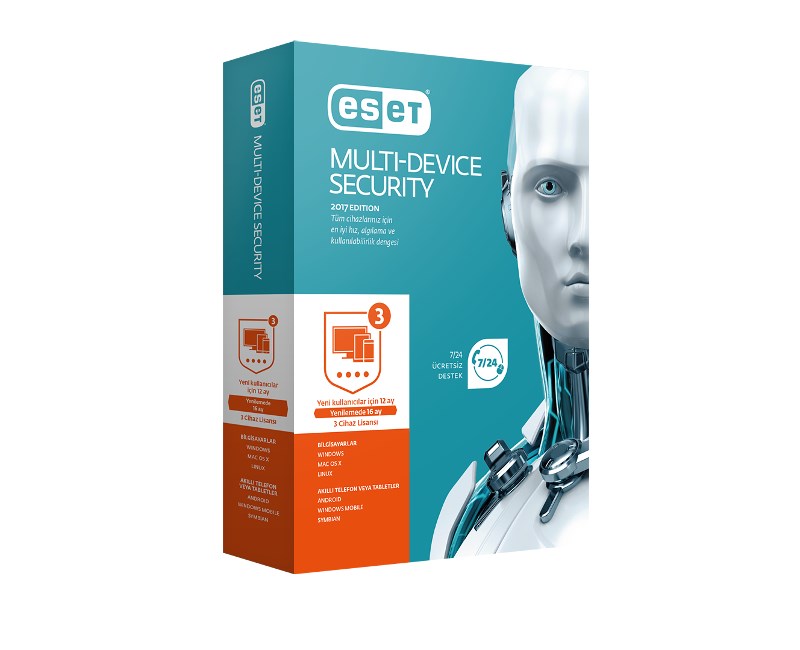 ESET Multi Device Security v10 3 Kullanıcı 1 Yıl Kutu 2018