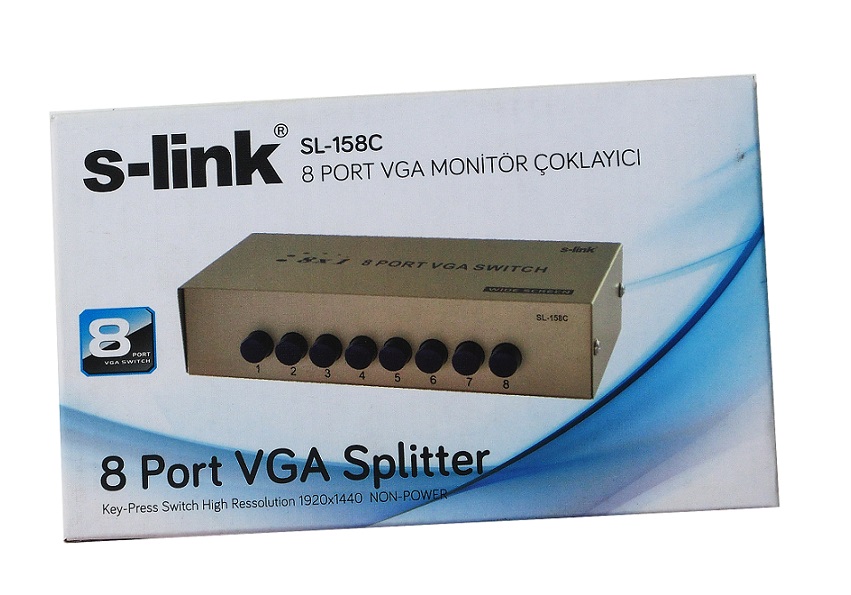 S-link SL-158C 8 Port Vga Switch, Vga Selector, Vga Seçici