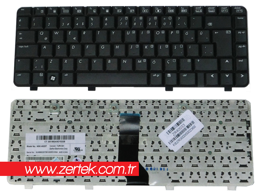 Hp Dv2000 V3000 Klavye Türkçe Nsk-H520t 9J.N8682.20T Mp-05586Tq64421 904Y007c0t