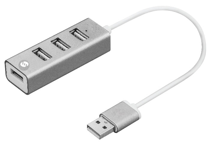 S-link Swapp SW-U200 4 Port Utra-slim USB2.0 Gri Usb Çoklayıcı Hub