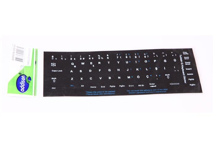 Addison 300161 Türkçe Q Siyah Klavye Sticker