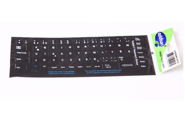 Addison 300162 Türkçe F Siyah Klavye Sticker