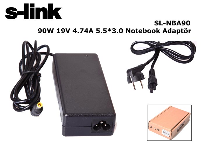 S-link SL-NBA90 90W 19V 4.74A 5.5*3.3 Samsung Notebook Standart Adaptör