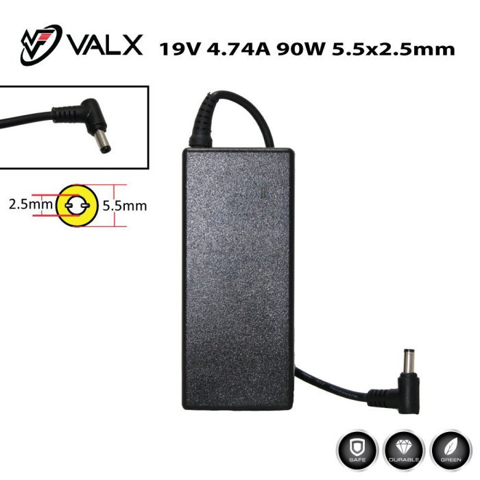 Arçelik, Beko, Grundig 90 Watt 19V 4.74A 5.5 X 2.5 mm. Notebook Adaptör