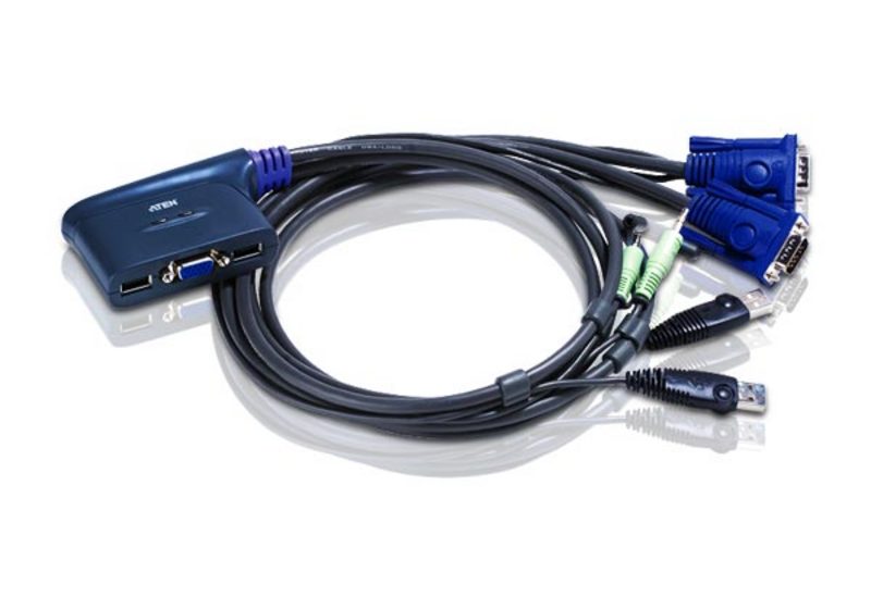 ATEN CS62US-A7 0.9m 2 PORT USB VGA/AUDIO KABLO KVM SWITCH