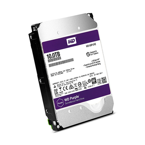 WD PURPLE 3.5 10TB SATA3 256MB 7/24 GÜVENLİK DİSKİ WD102PURZ