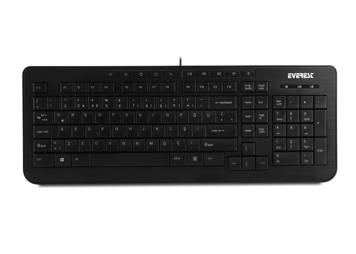 Everest DLK-3100U Siyah USB Q Multimedia Klavye