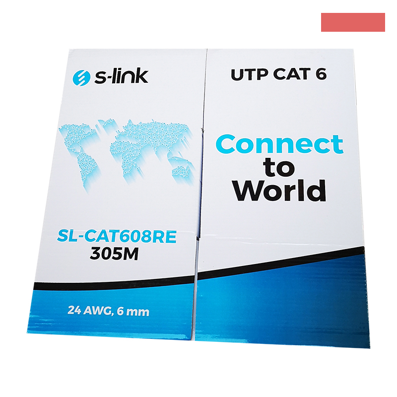 S-Link SL-CAT608RE Kırmızı Cat6 Utp ( 305 Metre ) 24 Awg Network Kablosu