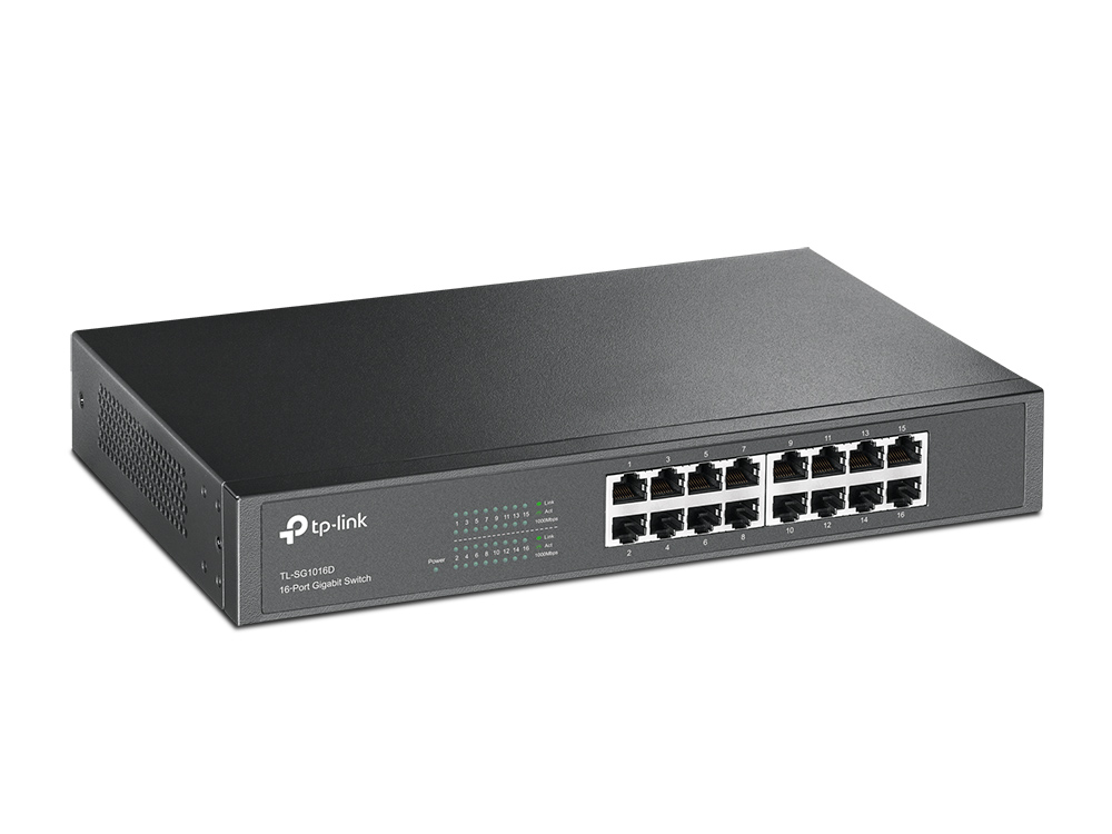 Tp-Link TL-SG1016D 16 Port 10/100/1000 Rackmount Yönetilemez Switch