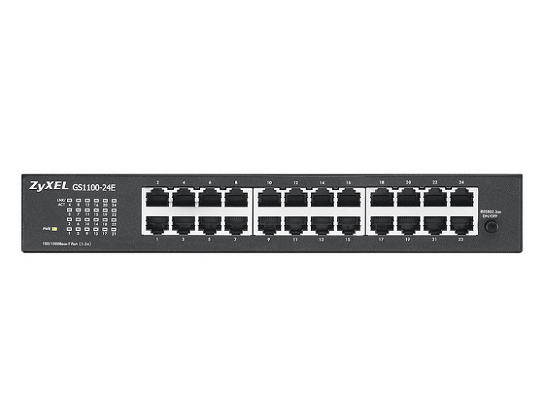 Zyxel GS1100-24E 24 Port 10/100/1000 Rackmount Yönetilemez Switch