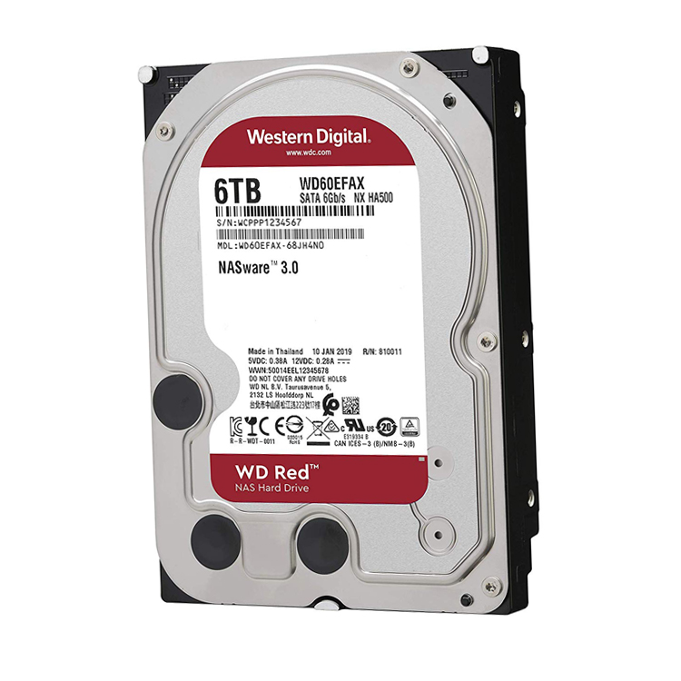 WD 6TB 5400RPM 256MB SATA6 RED NAS (WD60EFAX)