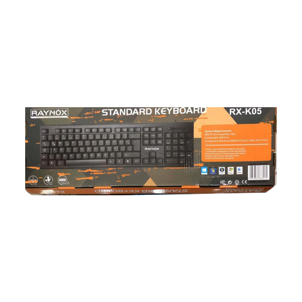 Raynox RX-K05 Q Usb Kablolu Slim Klavye Siyah