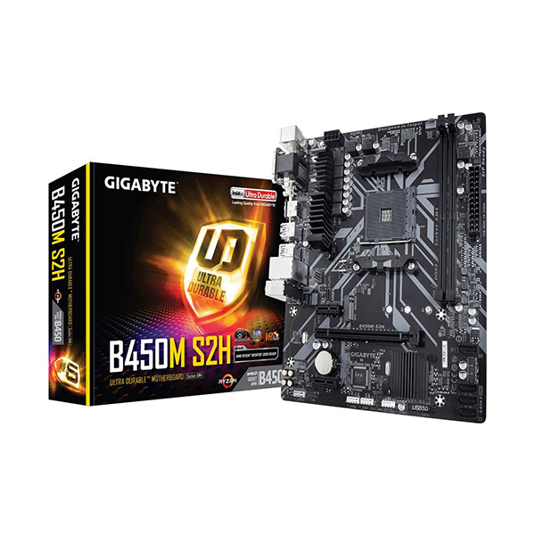 Gigabyte B450M-S2H AM4 DDR4 Ses GLAN HDMI/DVI/VGA USB3.1
