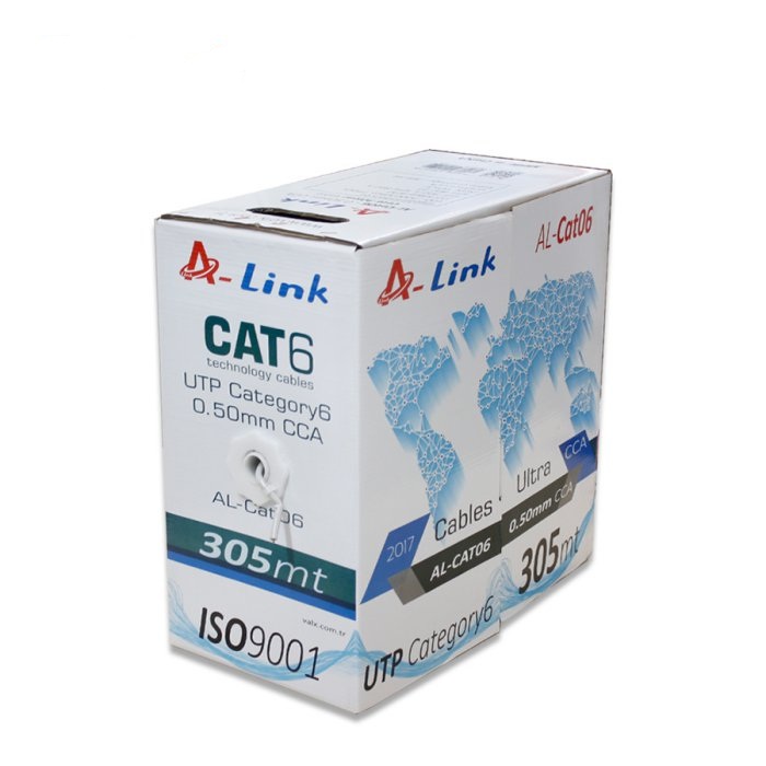 A-Link AL-CAT06 Gri Cat6 Utp ( 305 Metre ) 24 Awg 0.50mm CCA Network Kablosu