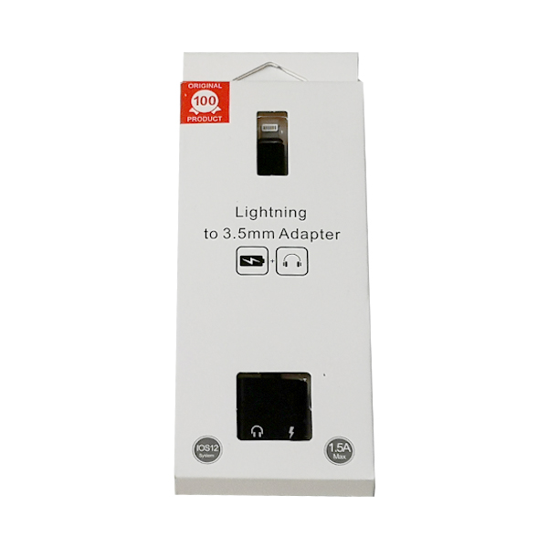 iPhone Lightning 3.5mm Kulaklık Dönüştürücü Siyah