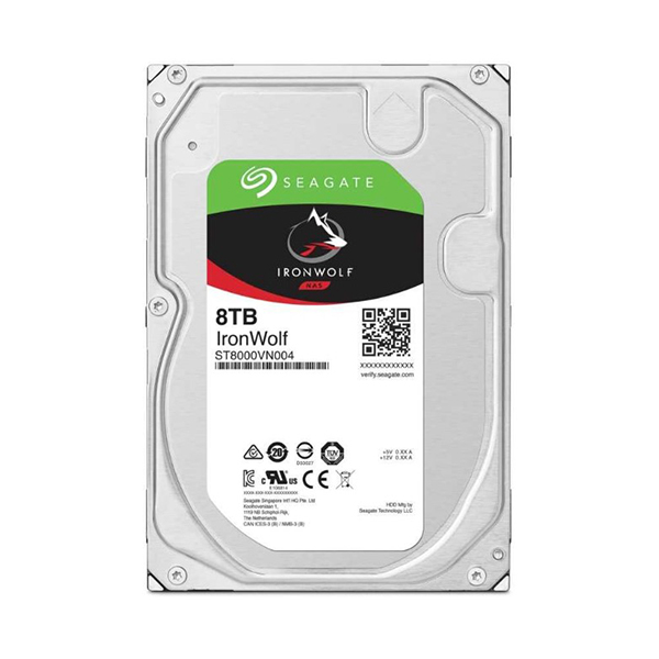 SEAGATE IRONWOLF 8TB 7200RPM SATA3 256MB 210MB/S RV 180TB/Y(ST8000VN004)