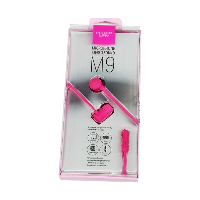 Powerway M9 Microphone Stereo Sound Pembe Kulaklık