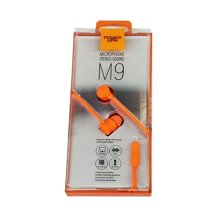 Powerway M9 Microphone Stereo Sound Turuncu Kulaklık