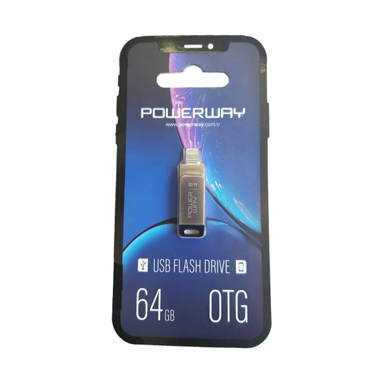 Powerway 64GB OTG Metal Design iPhone Flash Disk