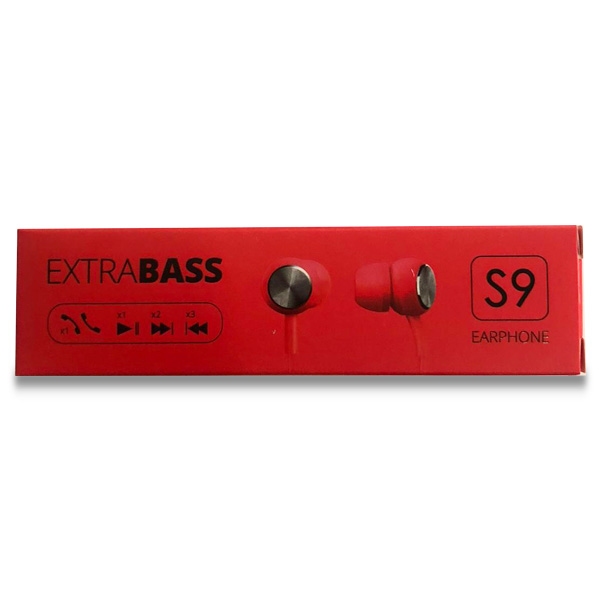 Powerway Extrabass S9 Kulak içi Kırmızı Kulaklık